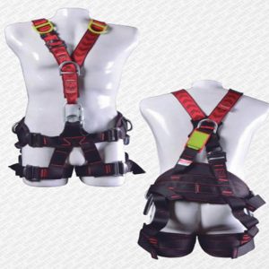 arnés dielectrico anticaudas de sujección pelvico pectoral en x con 5 puntos de anclaje