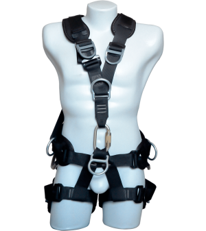 Arnés anticaidas de sujección pelvico-pectoral en x con 5 pts en acero inoxidable de anclaje