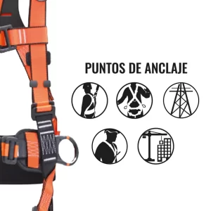 arnés multipropósito en h con 4 puntos  Dinamik