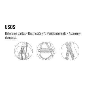 arnés multipropósito en h con 4 puntos  Dinamik