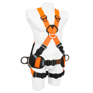 ARNÉS 4 ARGOLLAS CON HERRAJE EN ACERO INOXIDABLE