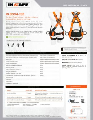 ARNÉS 4 ARGOLLAS CON HERRAJE EN ACERO INOXIDABLE