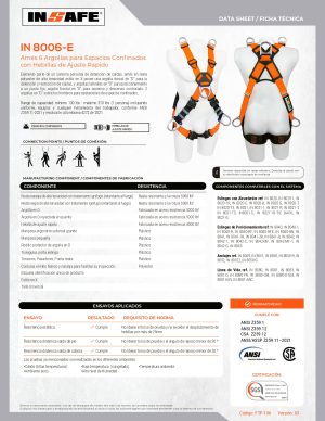 ARNÉS 6 ARGOLLAS PARA ESPACIOS CONFINADOS