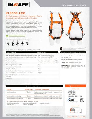 ARNÉS 6 ARGOLLAS EN H PARA ESPACIOS CONFINADOS